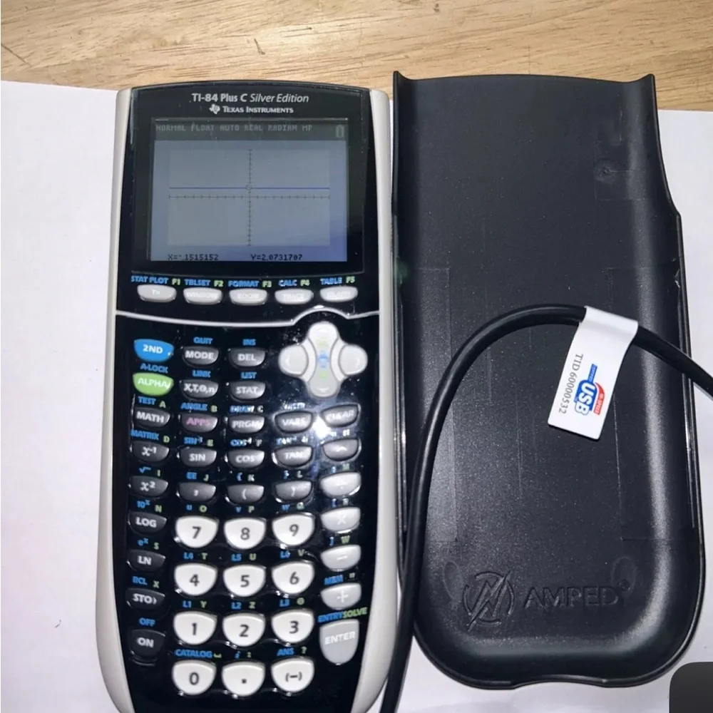 Texas Instrument TI 84 Plus C Graphing Calculator W Cover Tested